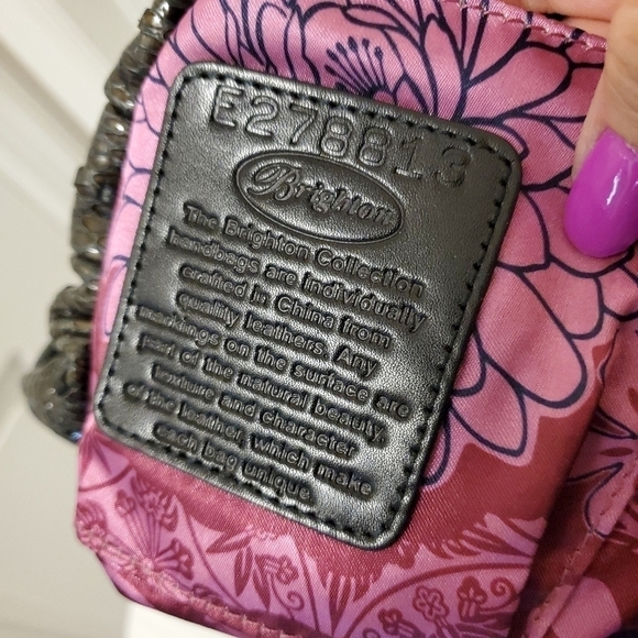 Brighton Breelan Snakeprint Hobo Style Shoulder Bag - Picture 9 of 10